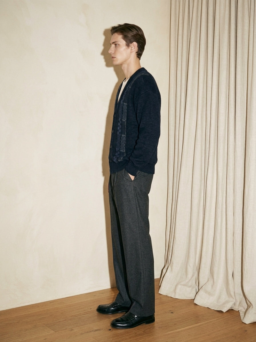 Abstract Navy Cardigan