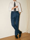 Charcoal Blue Pleated