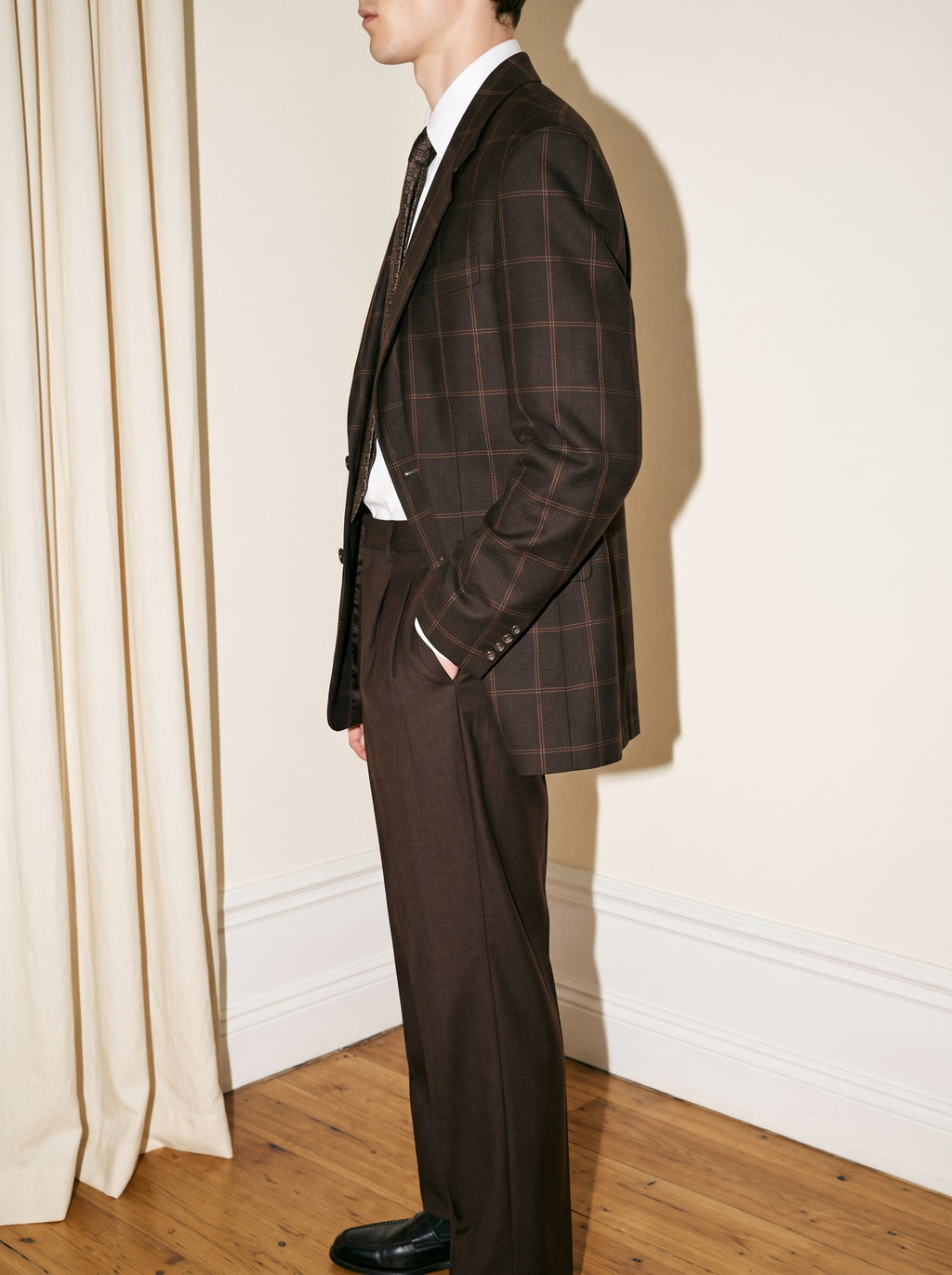 Windowpane Espresso Brown