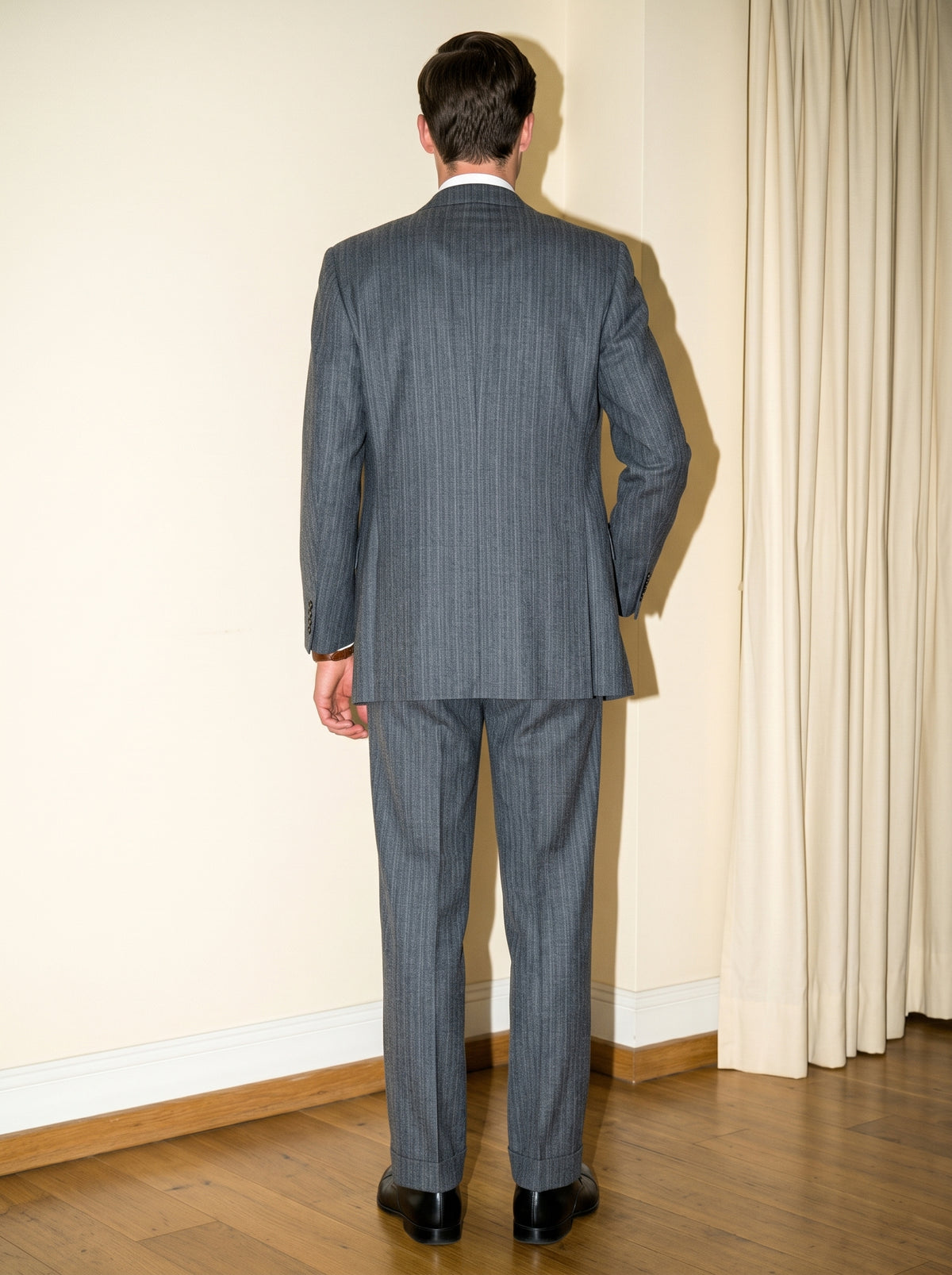 Charcoal Grey Pinstripe