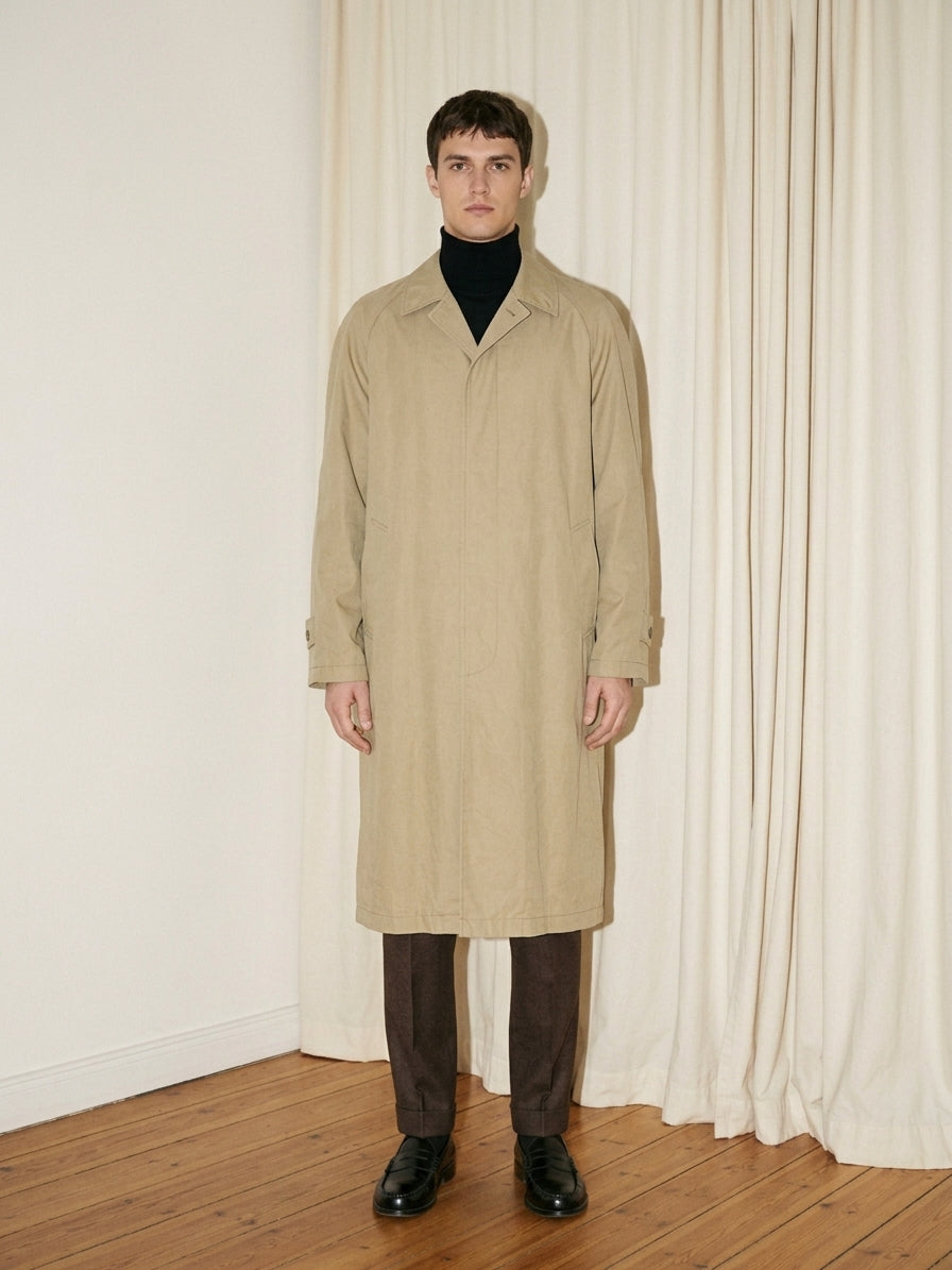 Dark Beige Maxi Trench