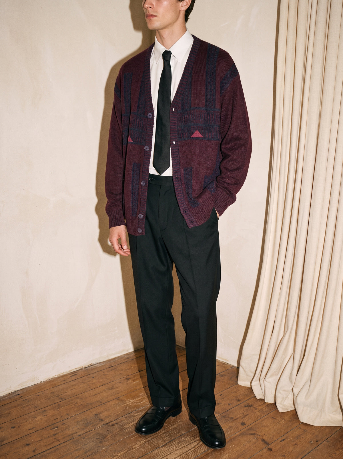 Dark Red Geometric