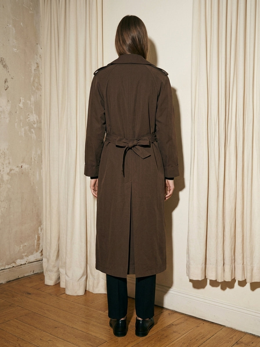 Espresso Brown Trench