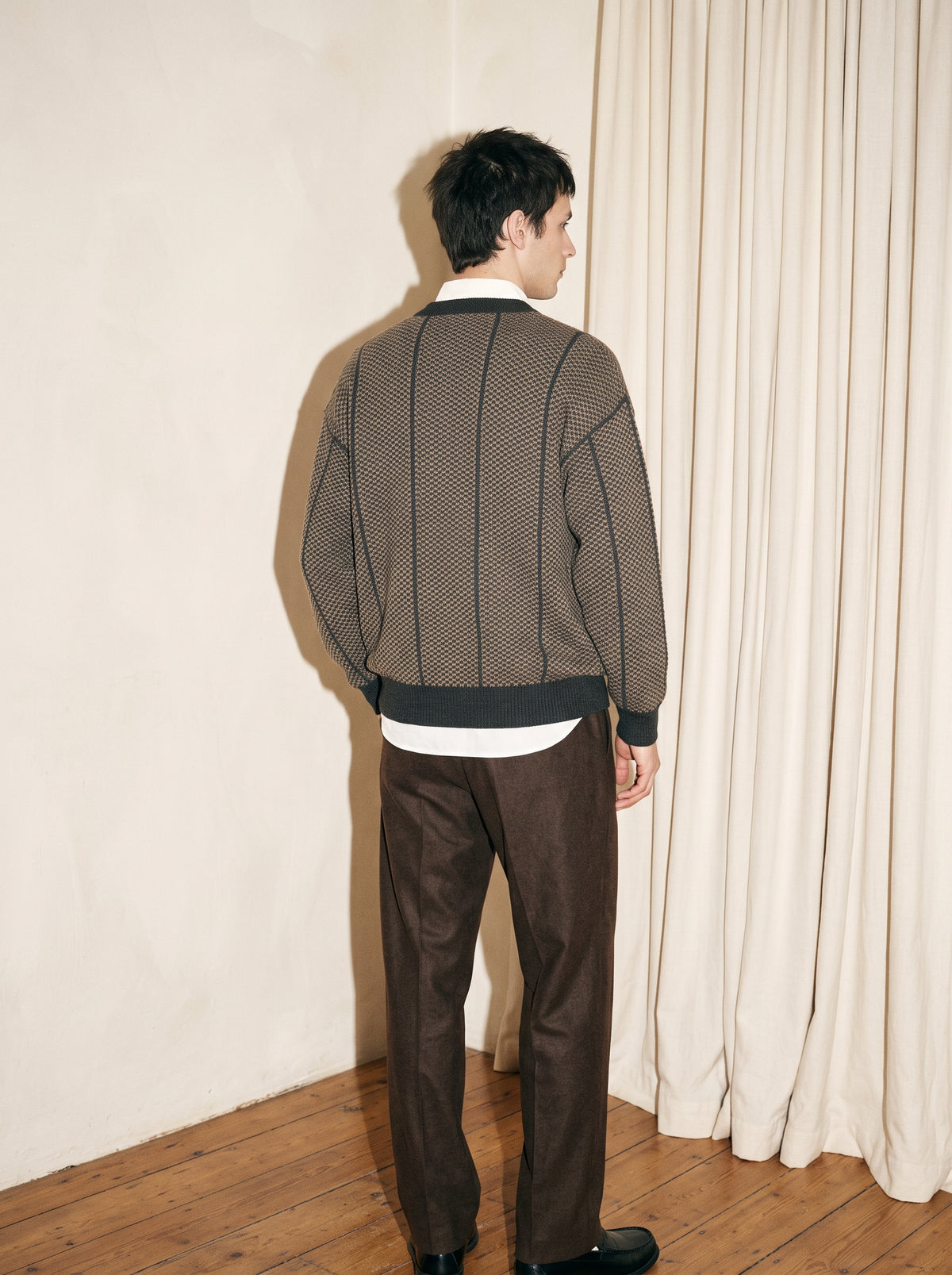 Jacquard Knit Cardigan