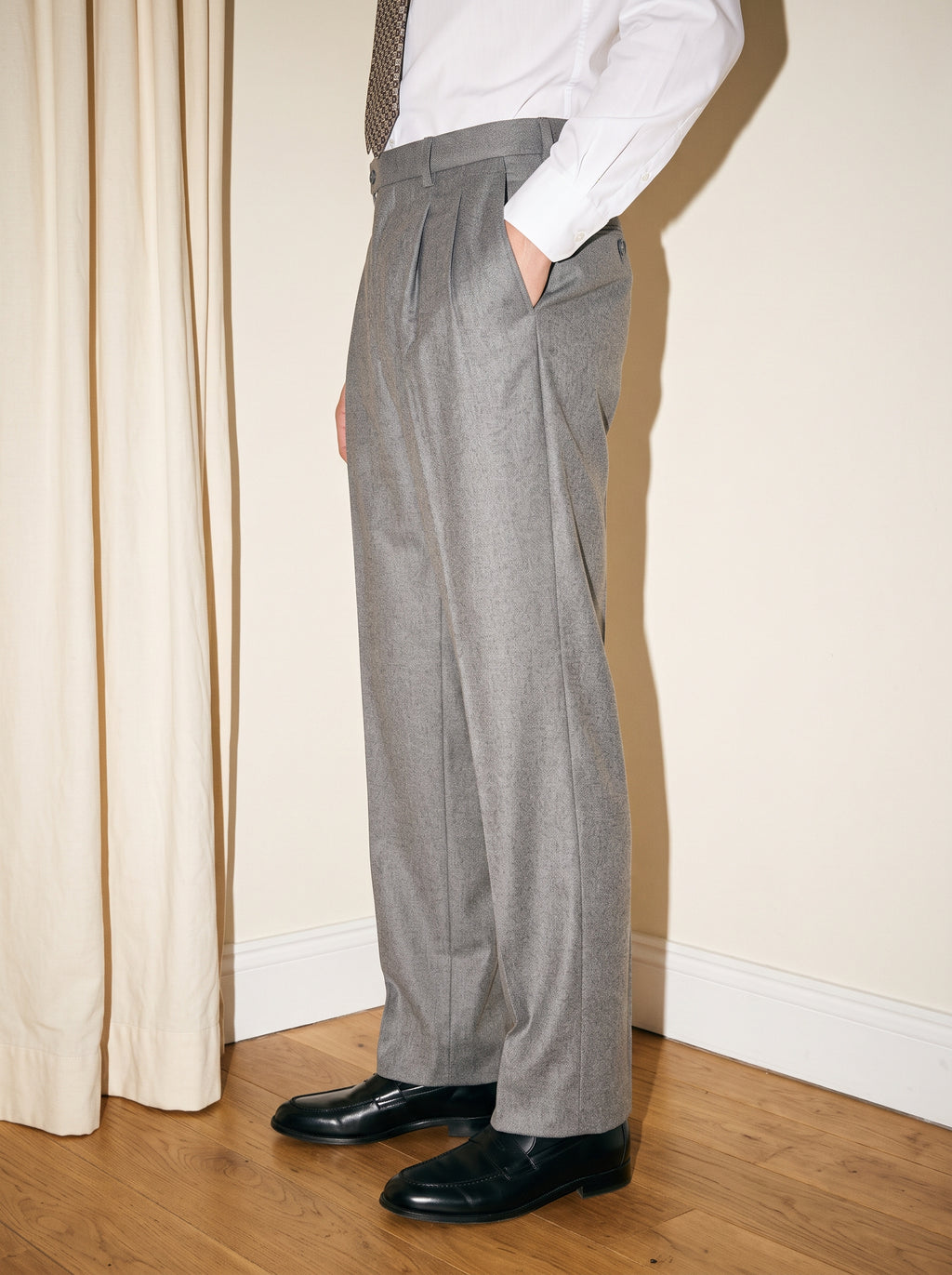 Stone Gray Pleated