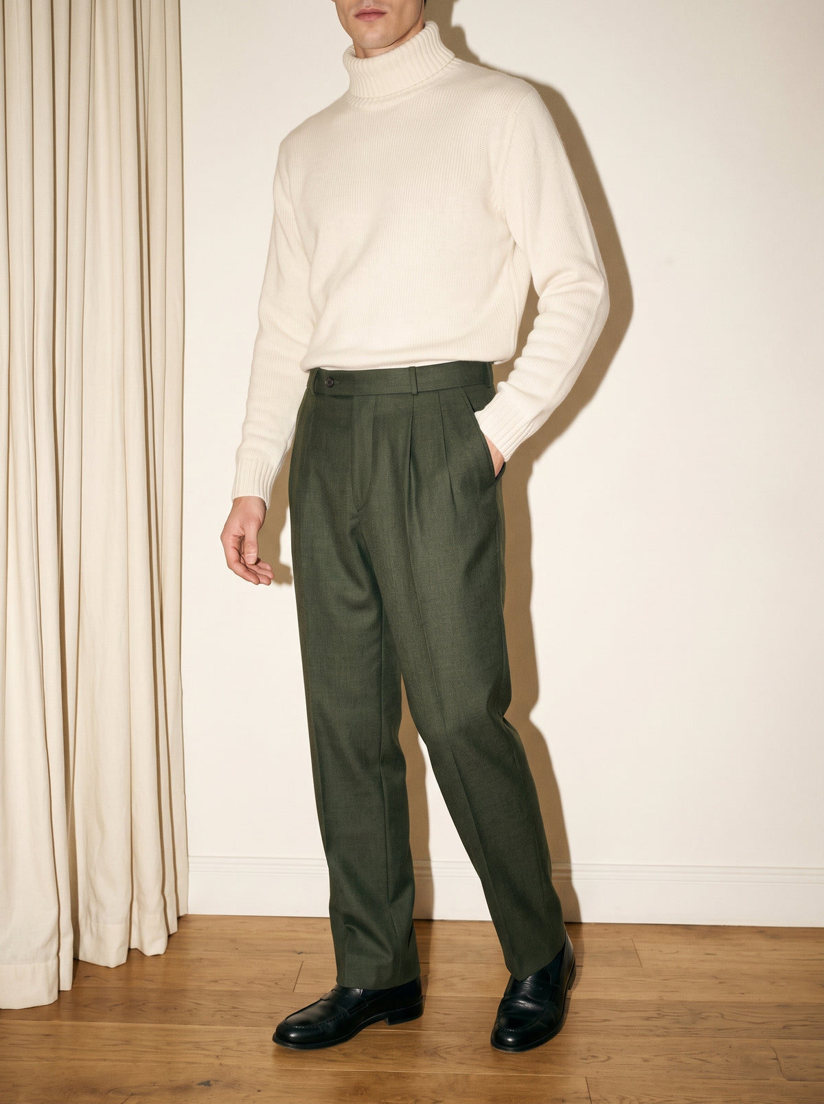 Forest Green Pleated