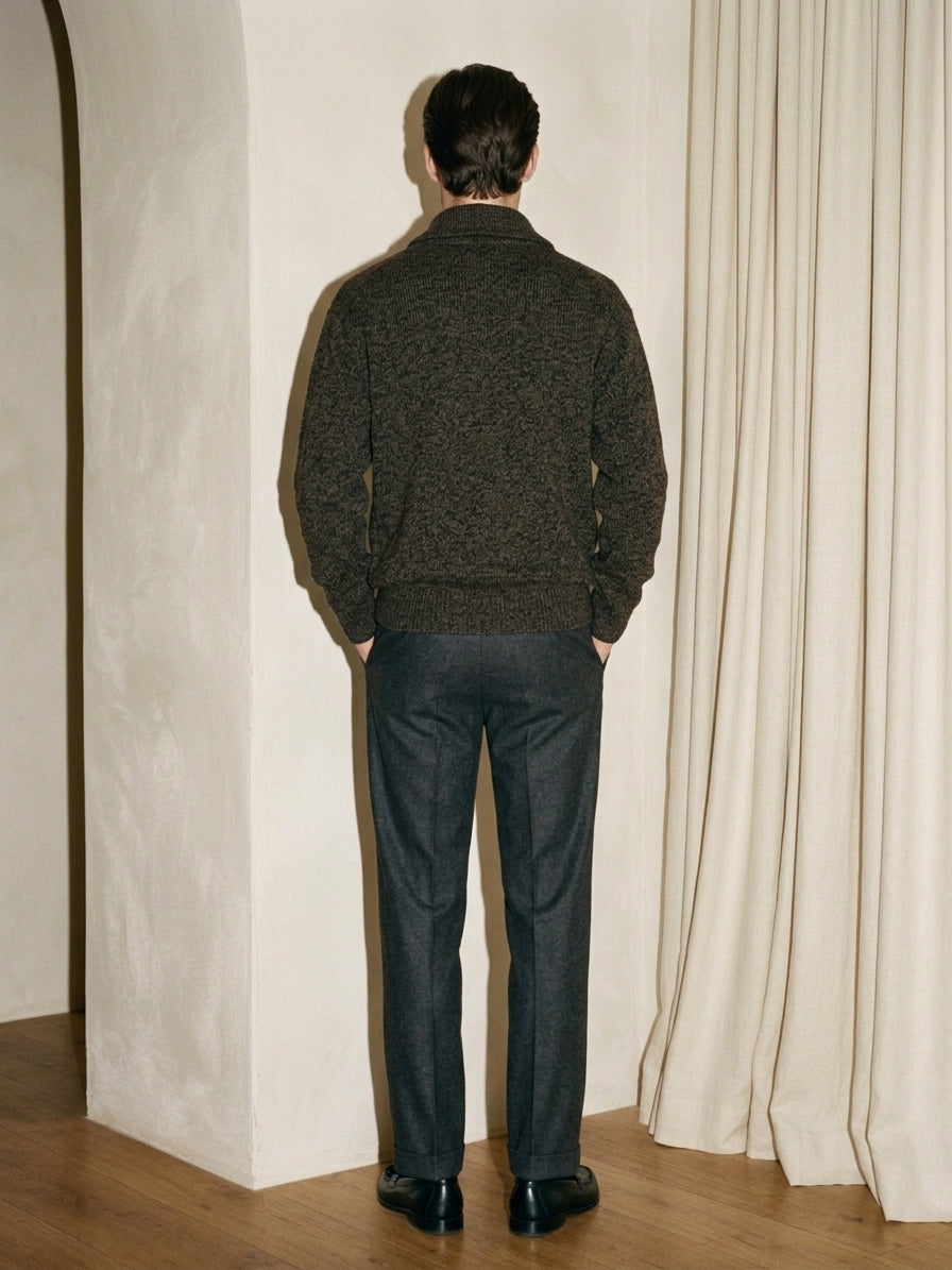 Marled Brown Cardigan