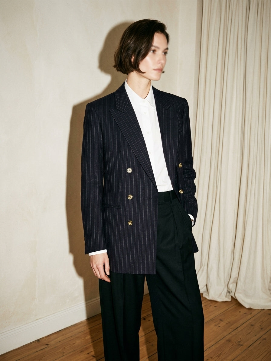 Greiff Charcoal Pinstripe