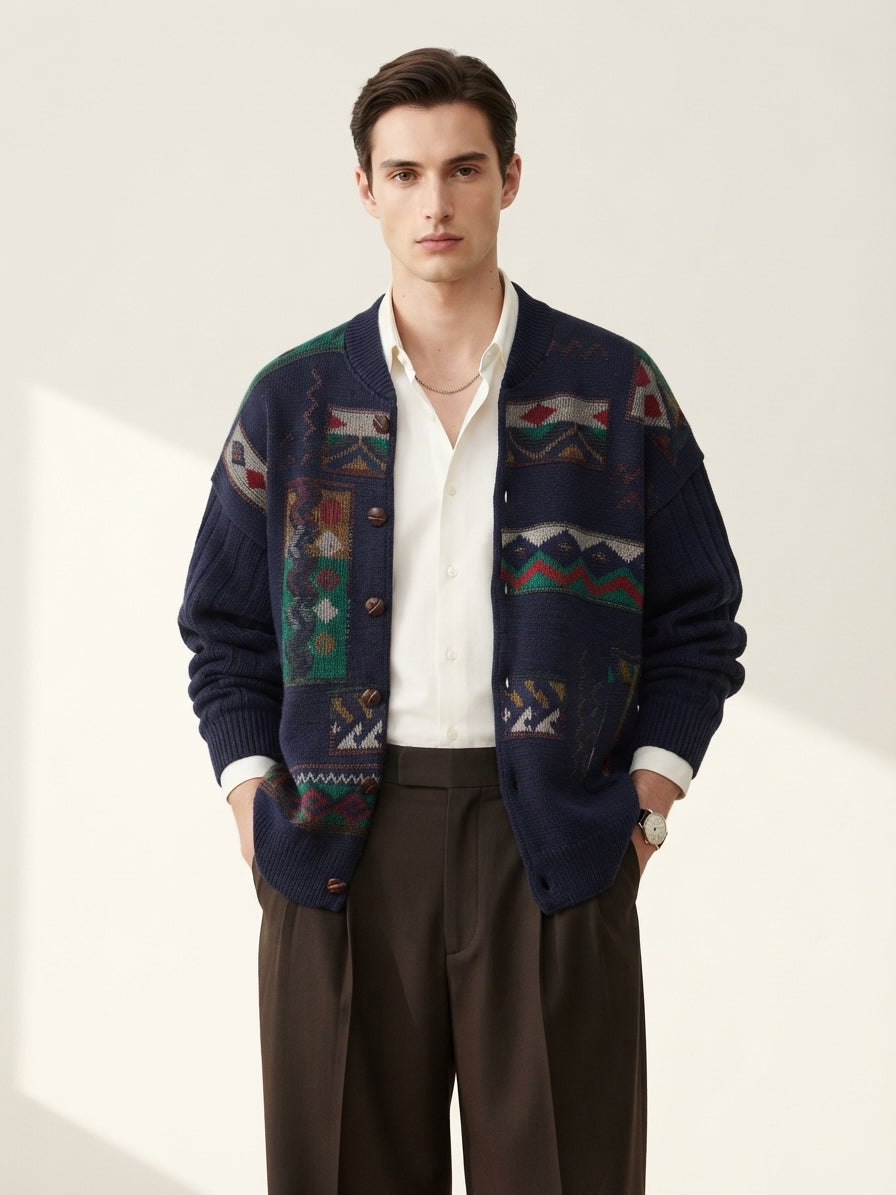 Abstract Heavy Cardigan