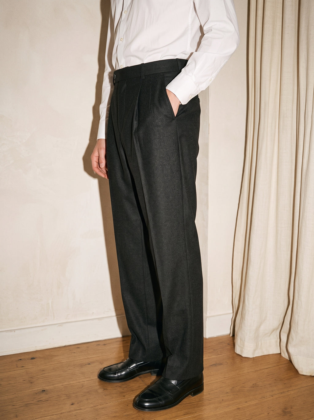 Midnight Black Pleated