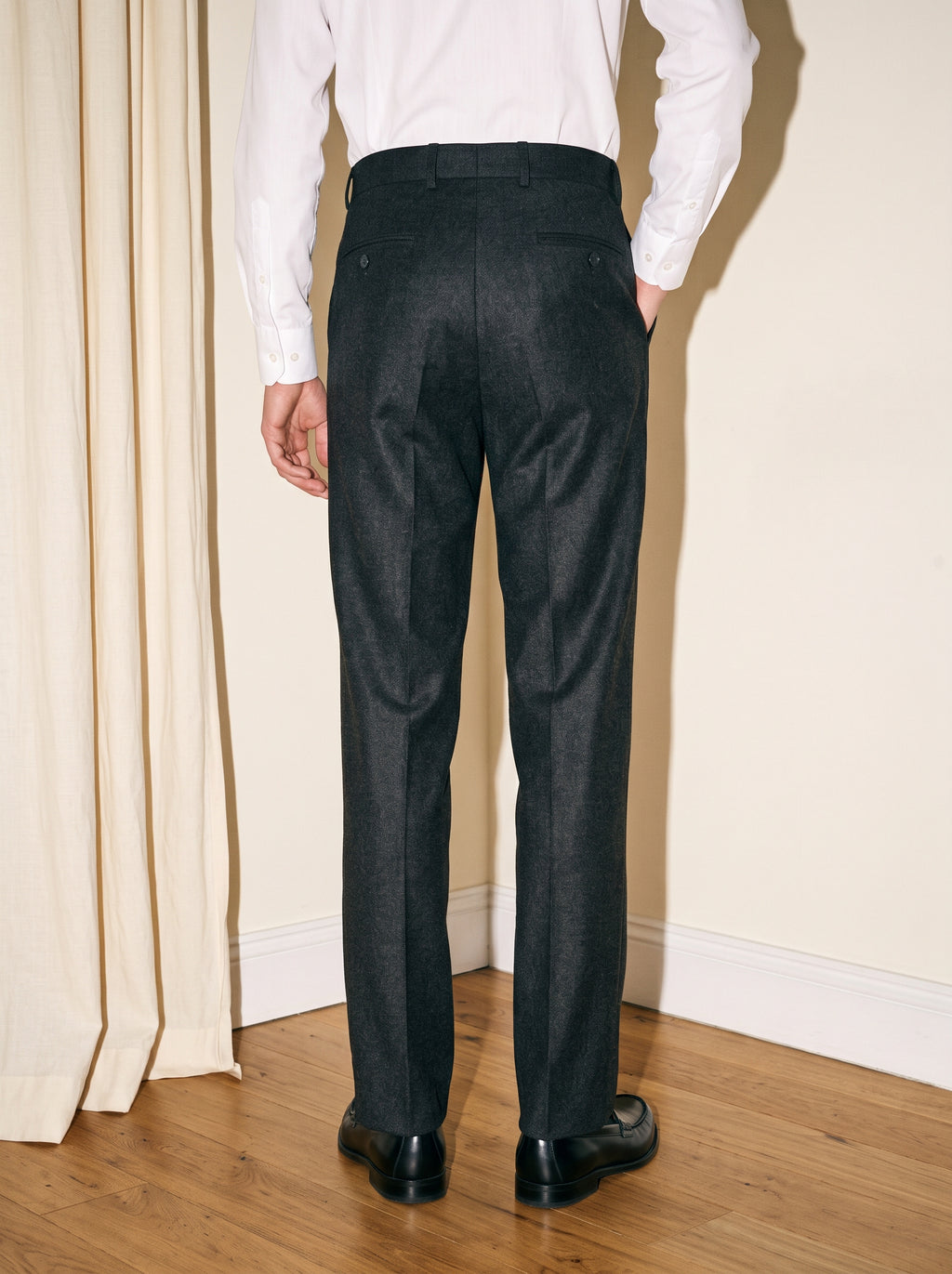 Charcoal Gray Pleated