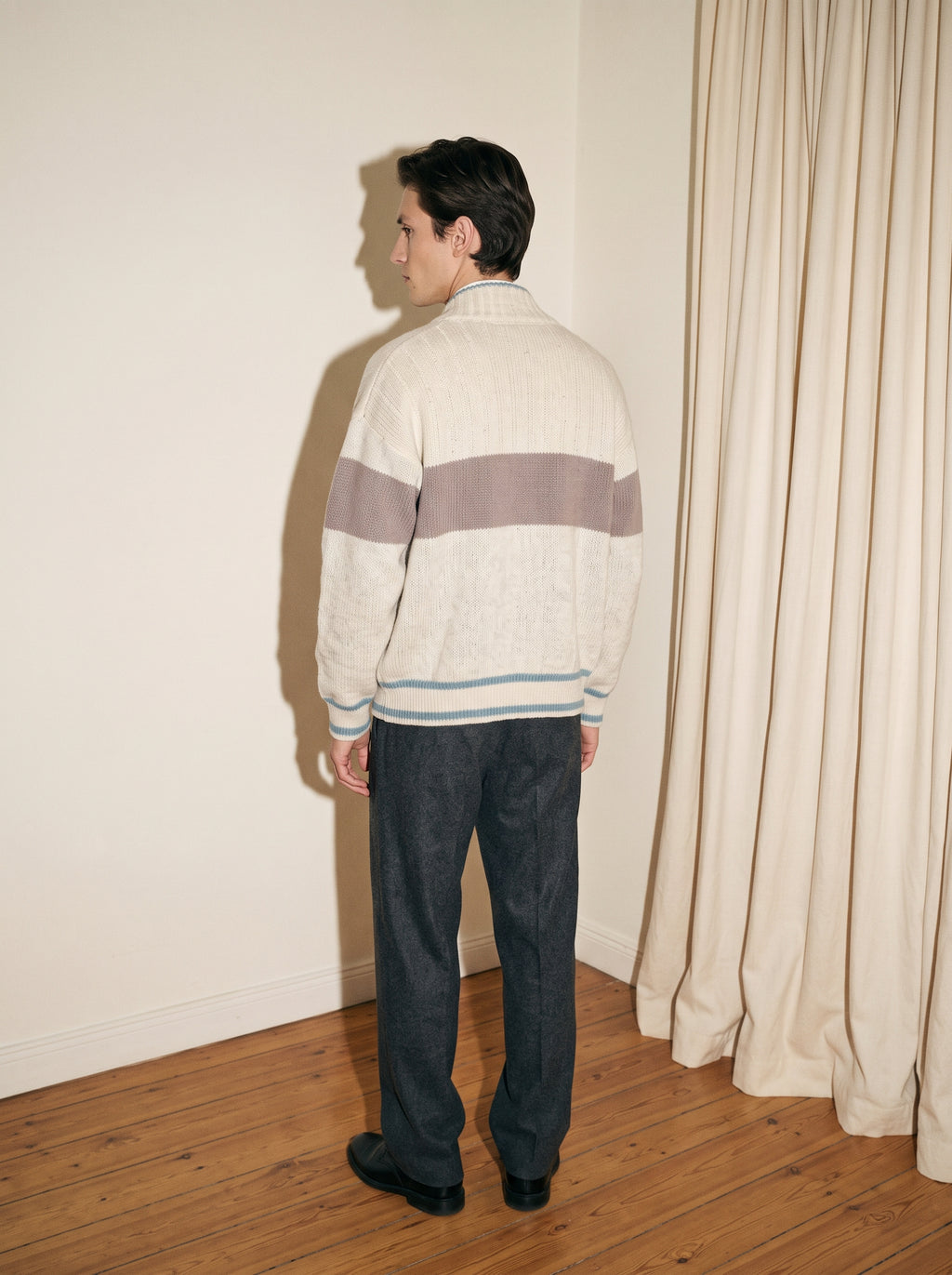 Double Breasted Knit Bomber