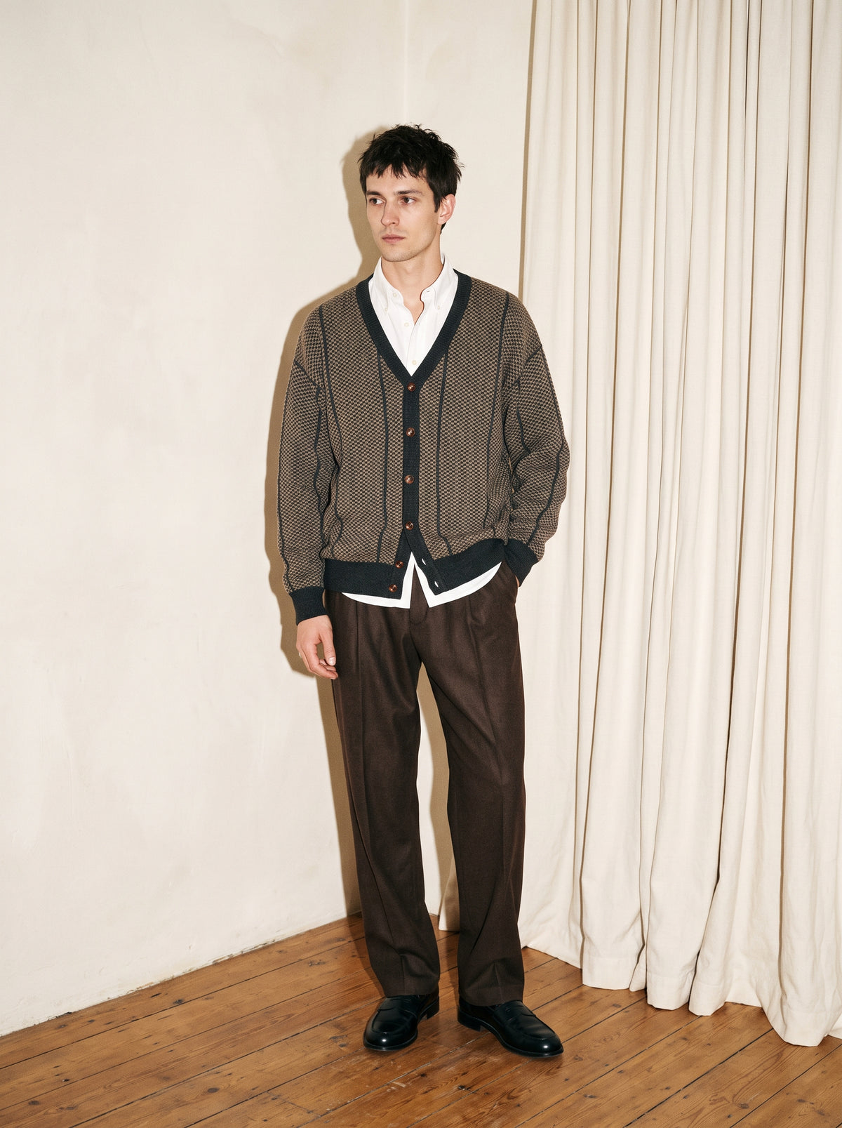Jacquard Knit Cardigan