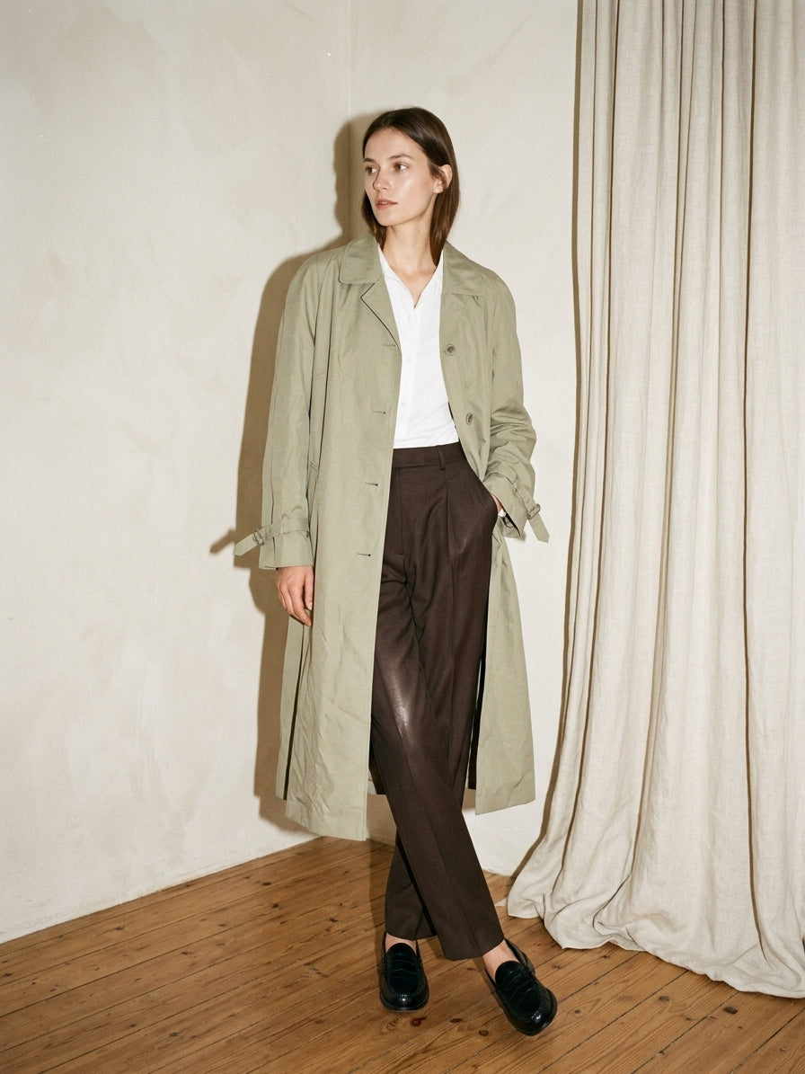 Muted Sage Trench