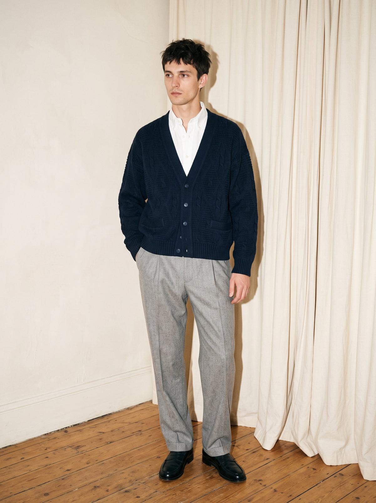 Navy Blue Knitted