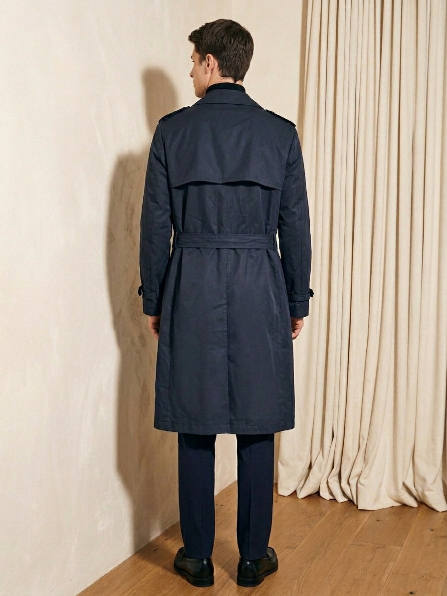 Dark Navy Blue Trench