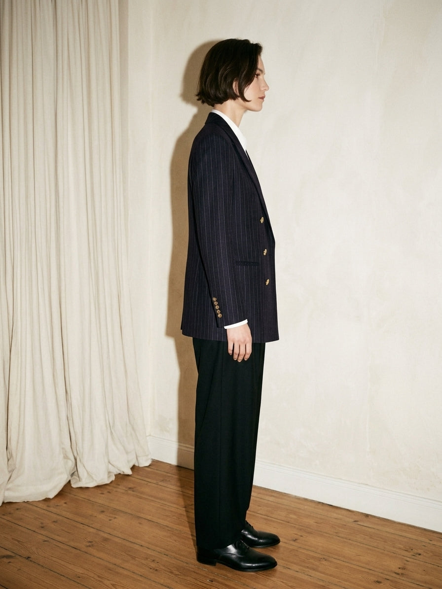 Greiff Charcoal Pinstripe