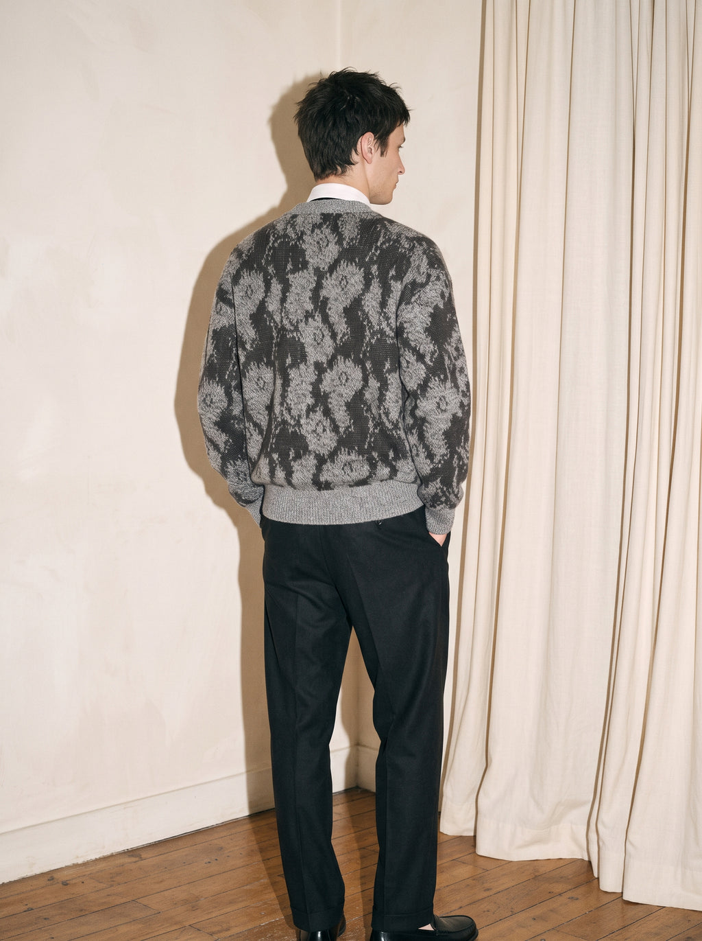 Geometric Gray Cardigan