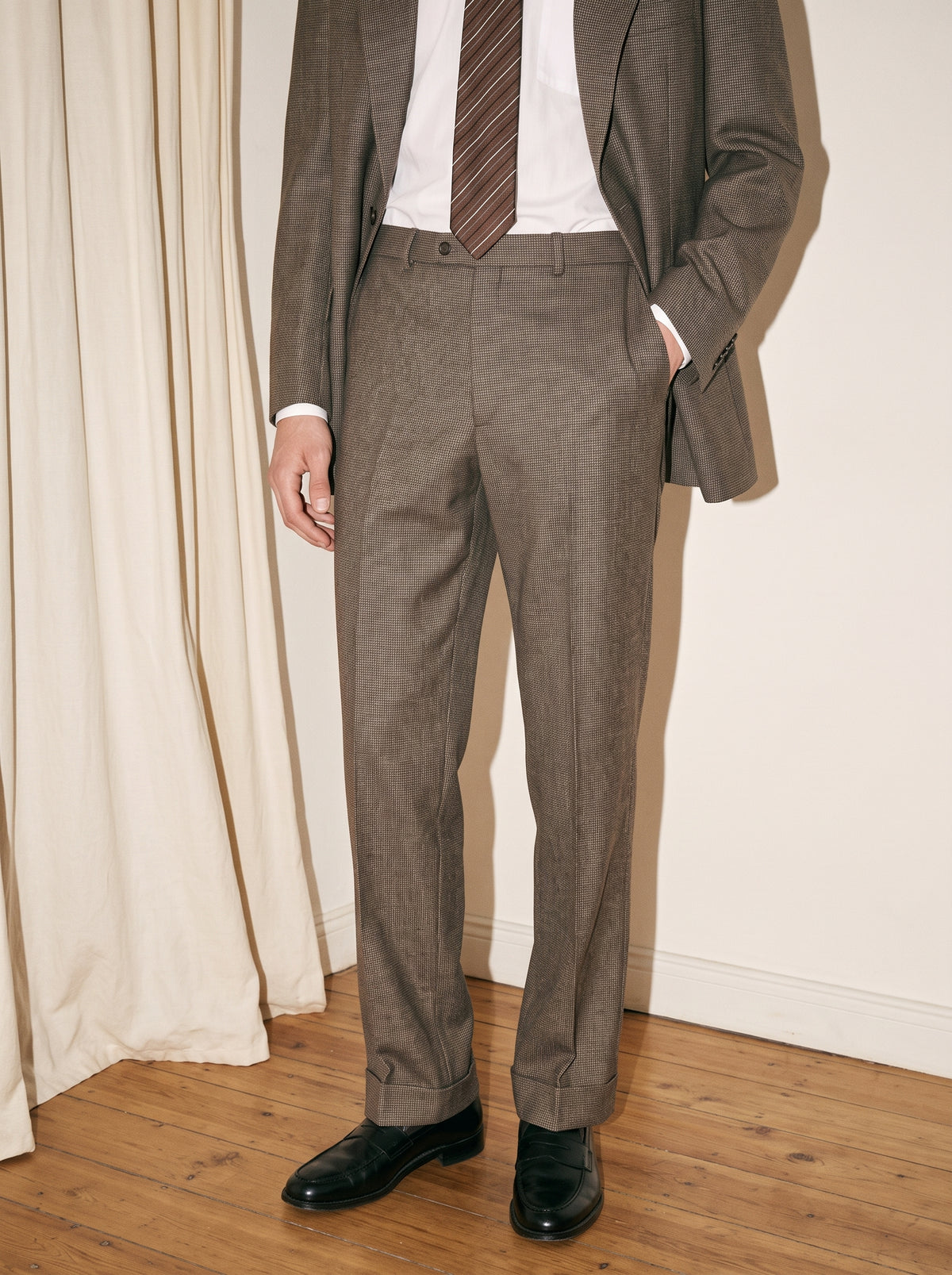 Melange Brown Suit