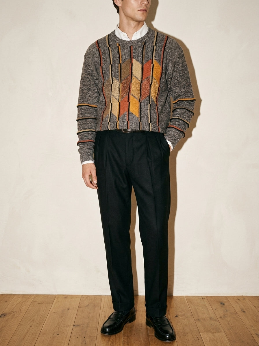 Geometric Crew Neck