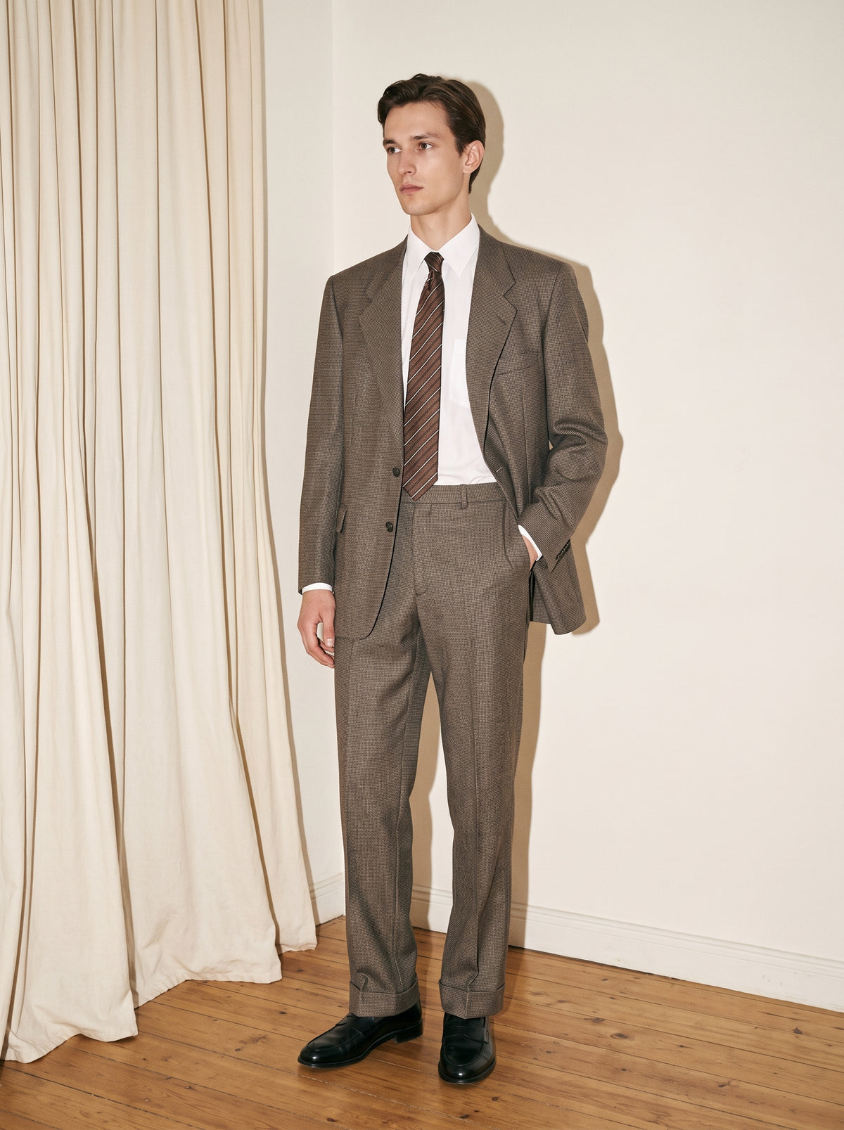 Melange Brown Suit