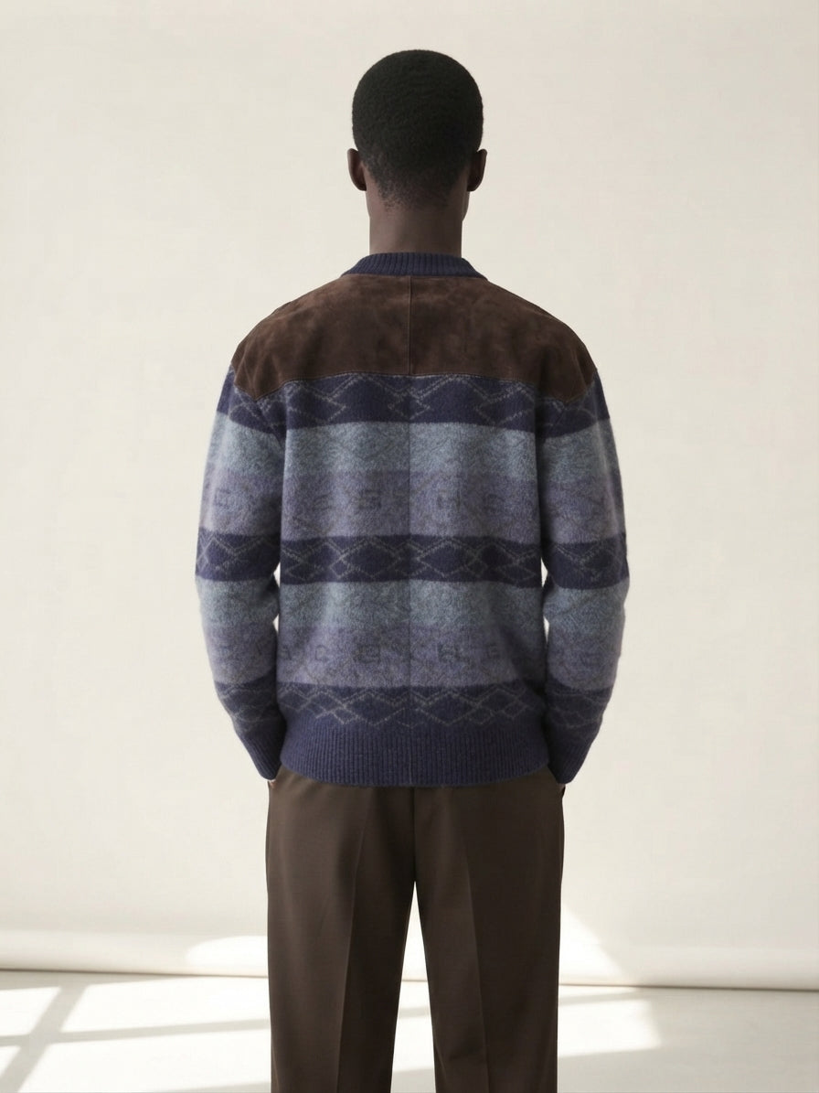Geometric Heavy Cardigan