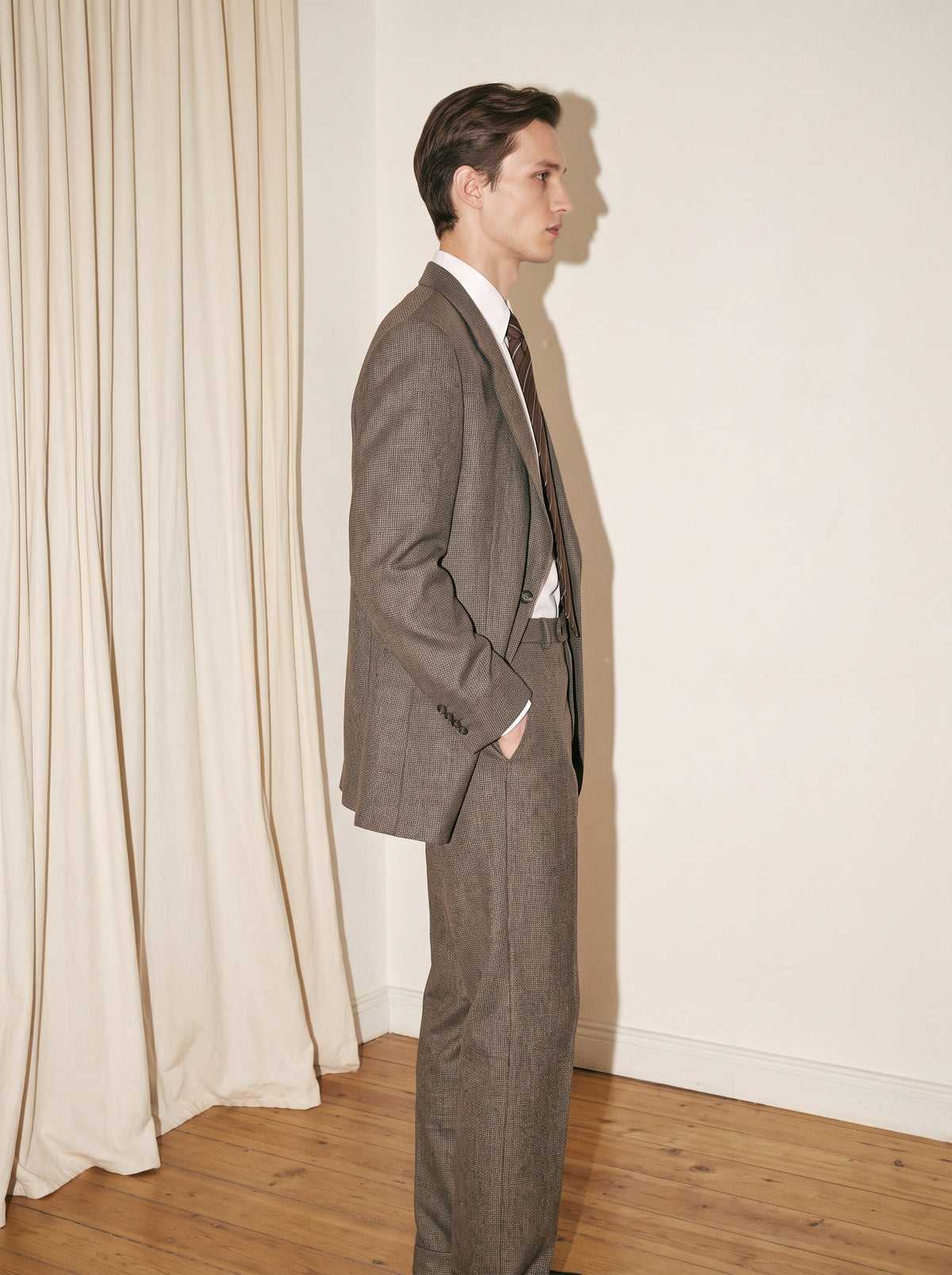 Melange Brown Suit