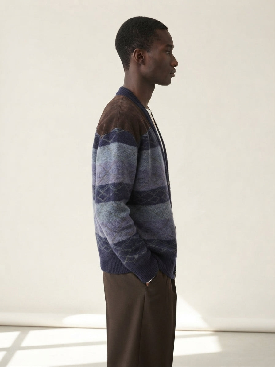 Geometric Heavy Cardigan