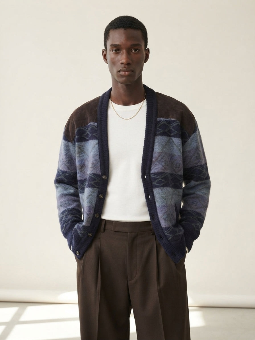 Geometric Heavy Cardigan