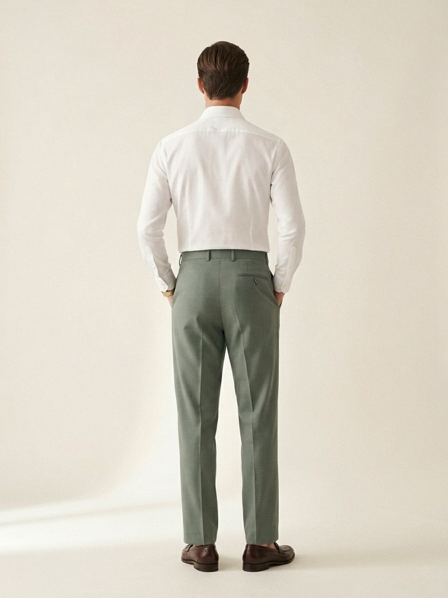 Dusty Olive Pleated