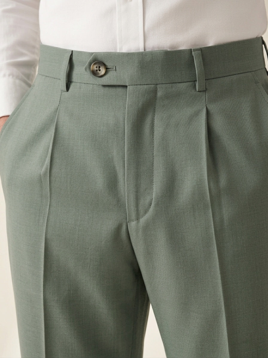 Dusty Olive Pleated