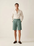 Sage Pleated Shorts