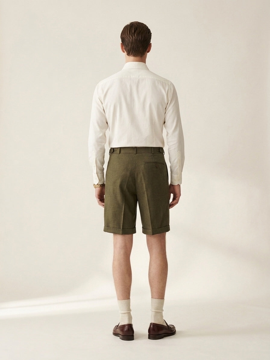 Olive Green Pleated