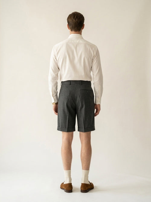 Charcoal Gray Pleated
