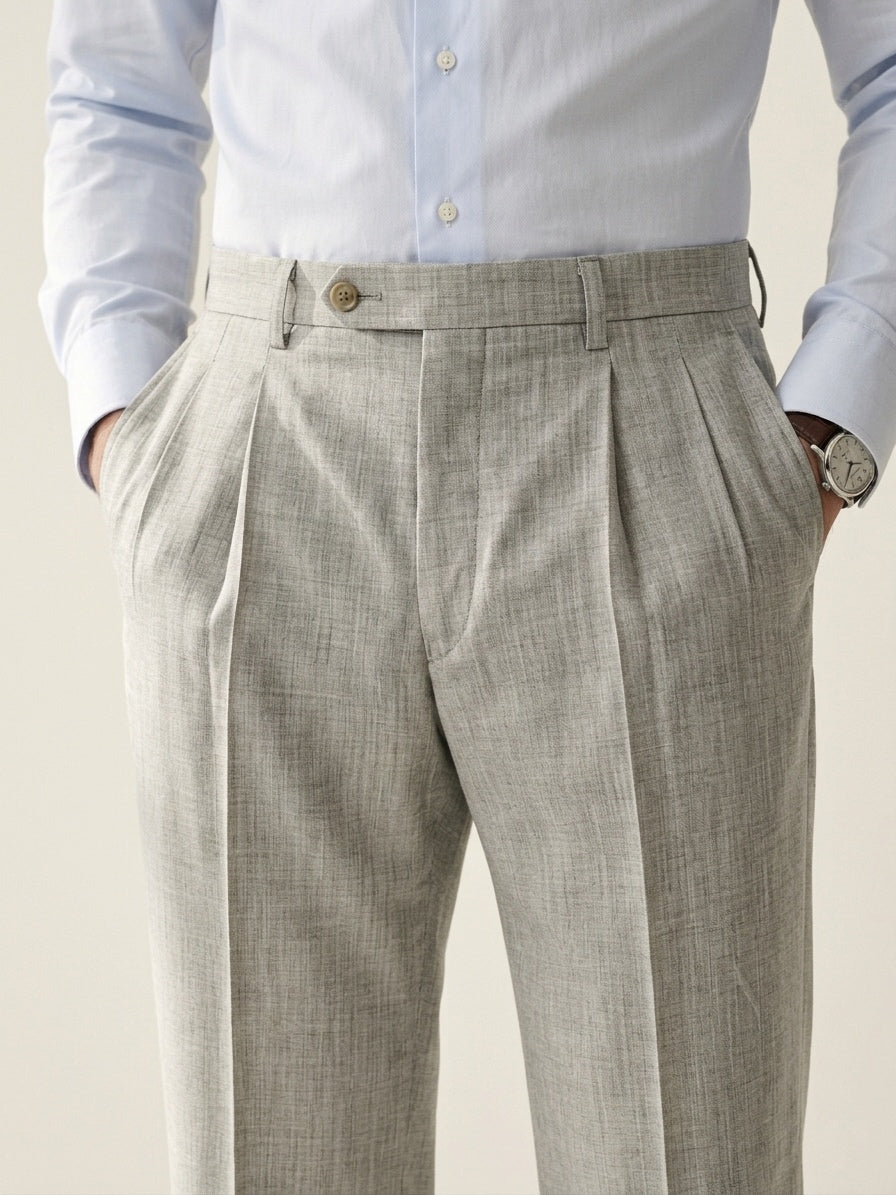 Light Gray Pleated