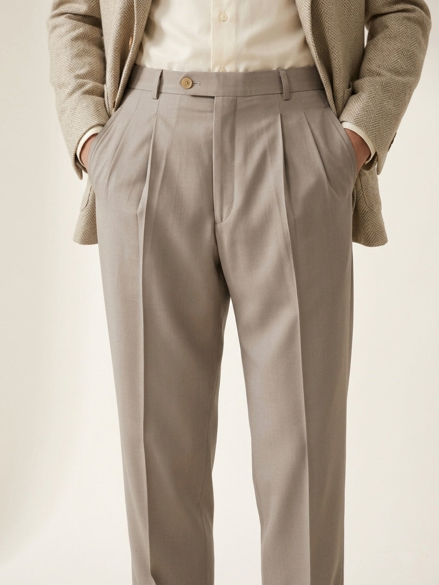 Light Gray Pleated