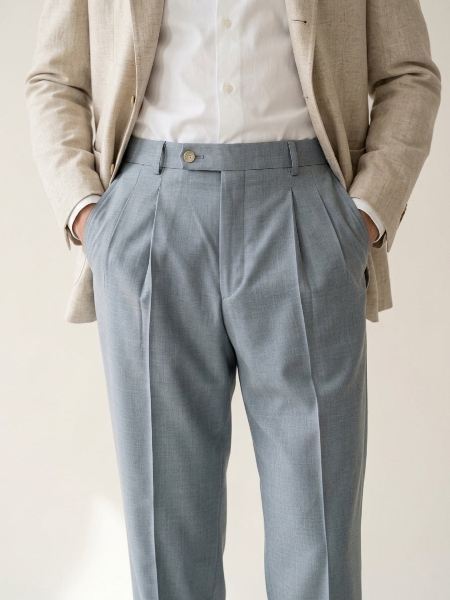Light Blue Pleated