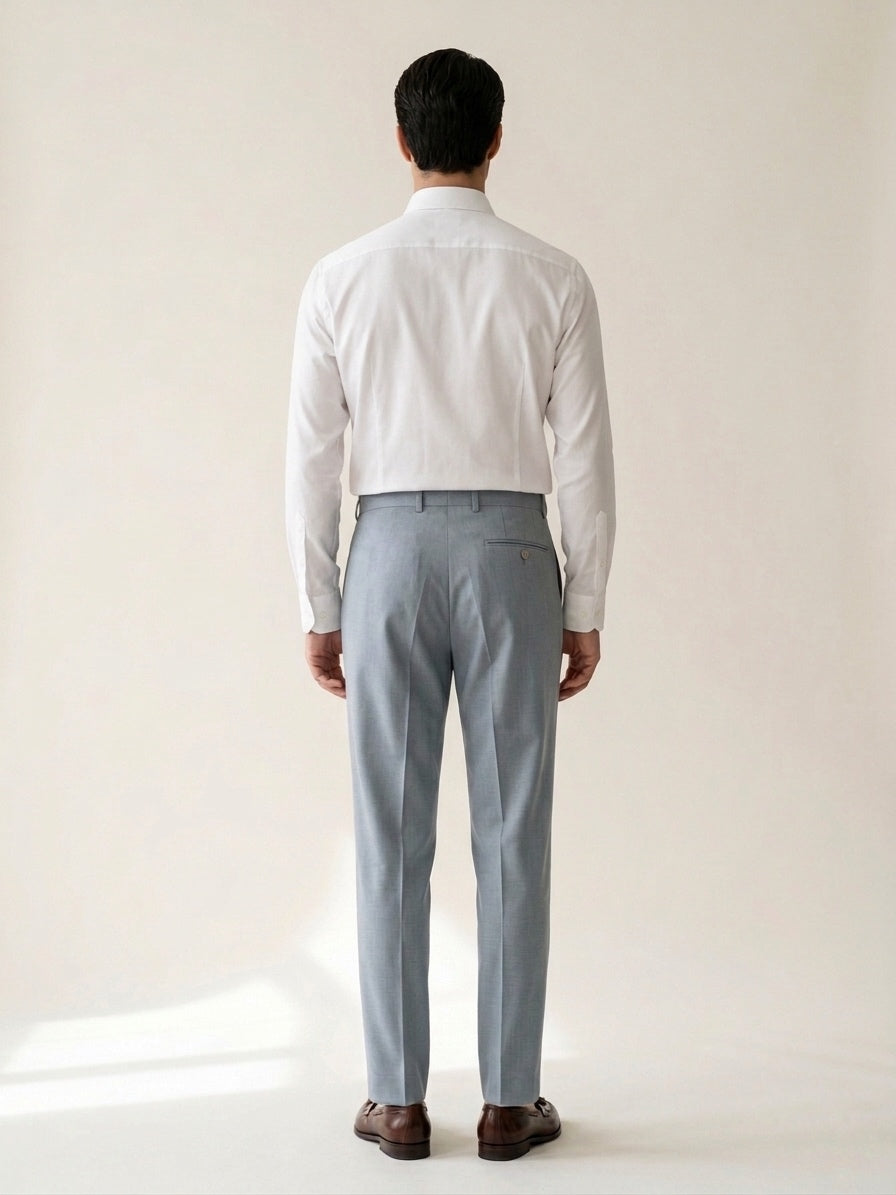 Light Blue Pleated