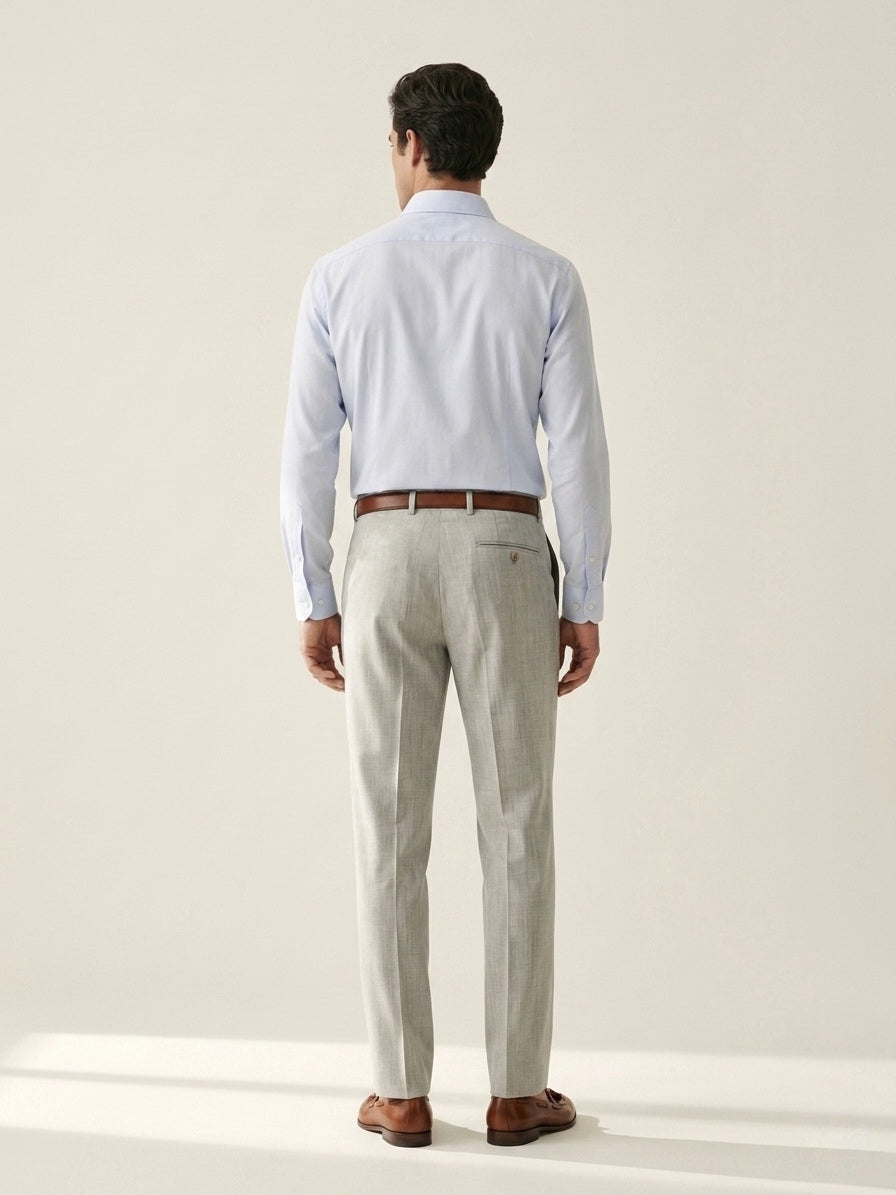 Light Gray Pleated