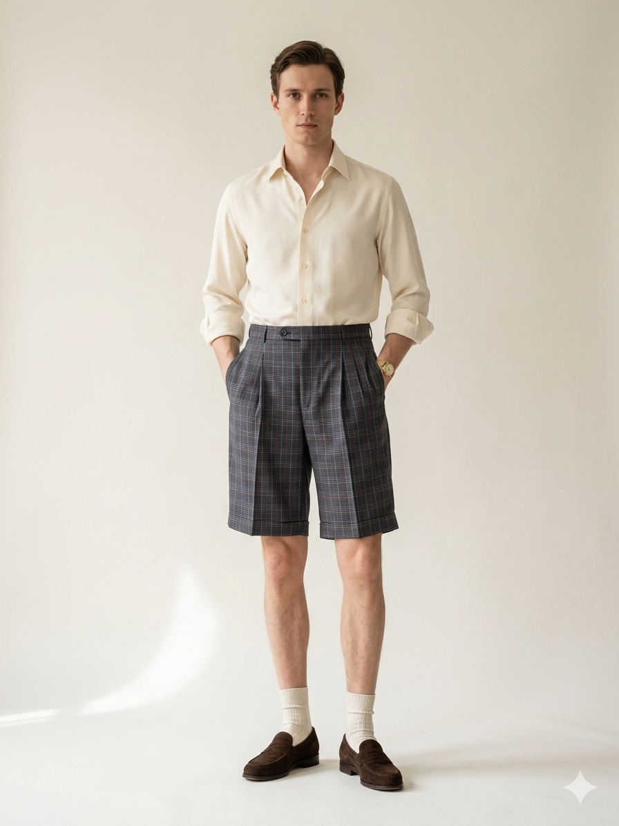 Plaid Pleated