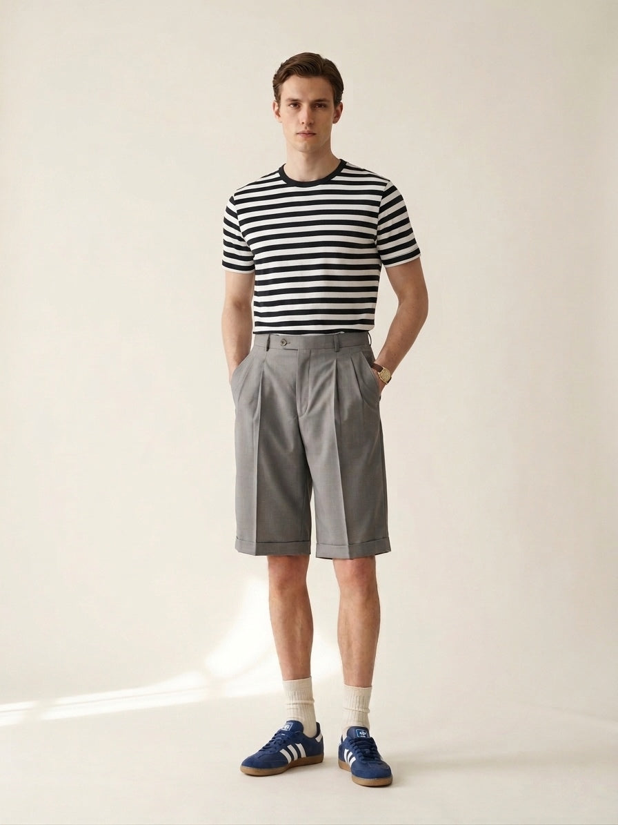 Light Gray Pleated