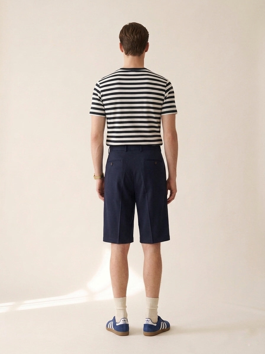 Navy Blue Pleated