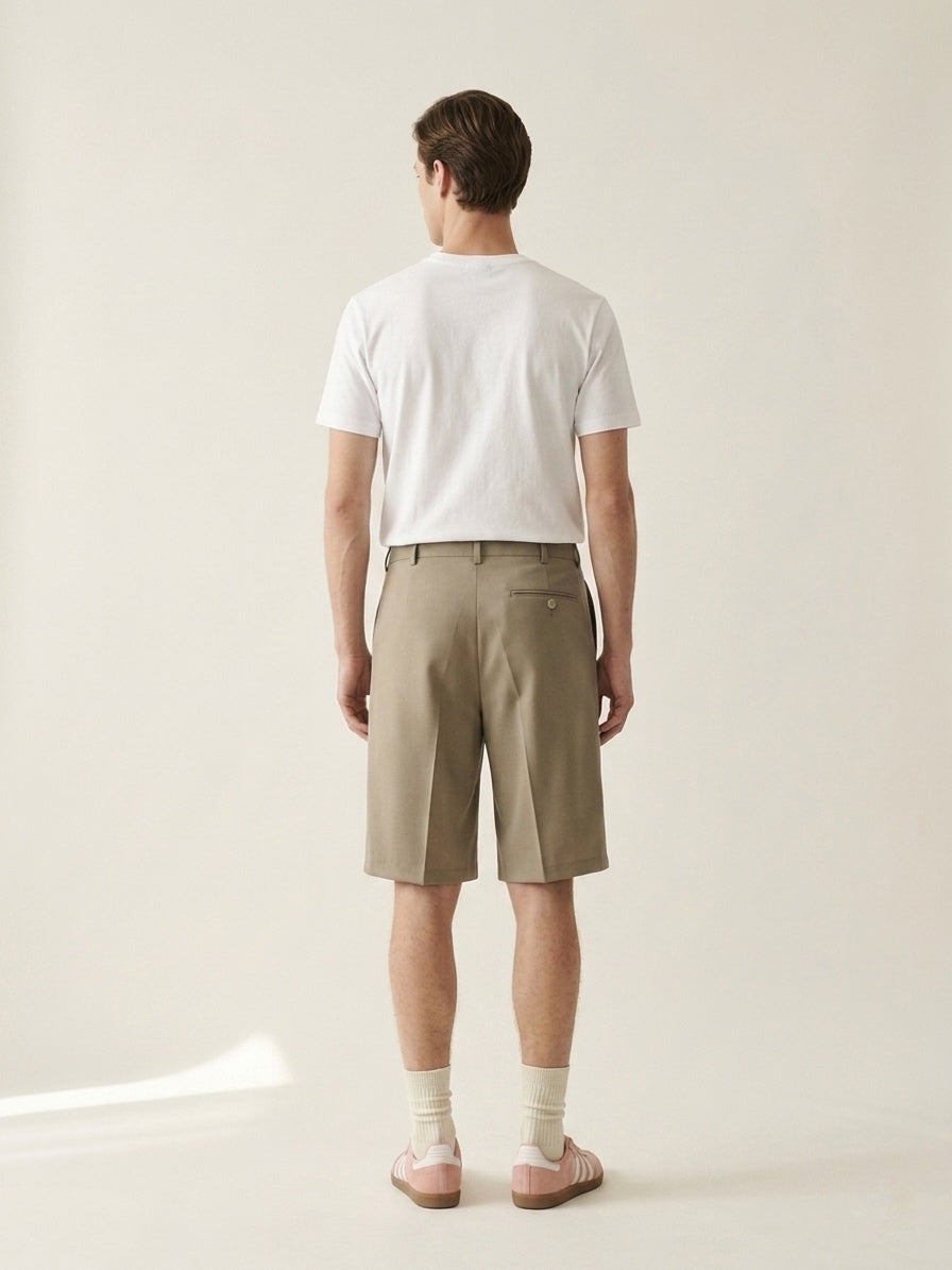 Taupe Brown Pleated