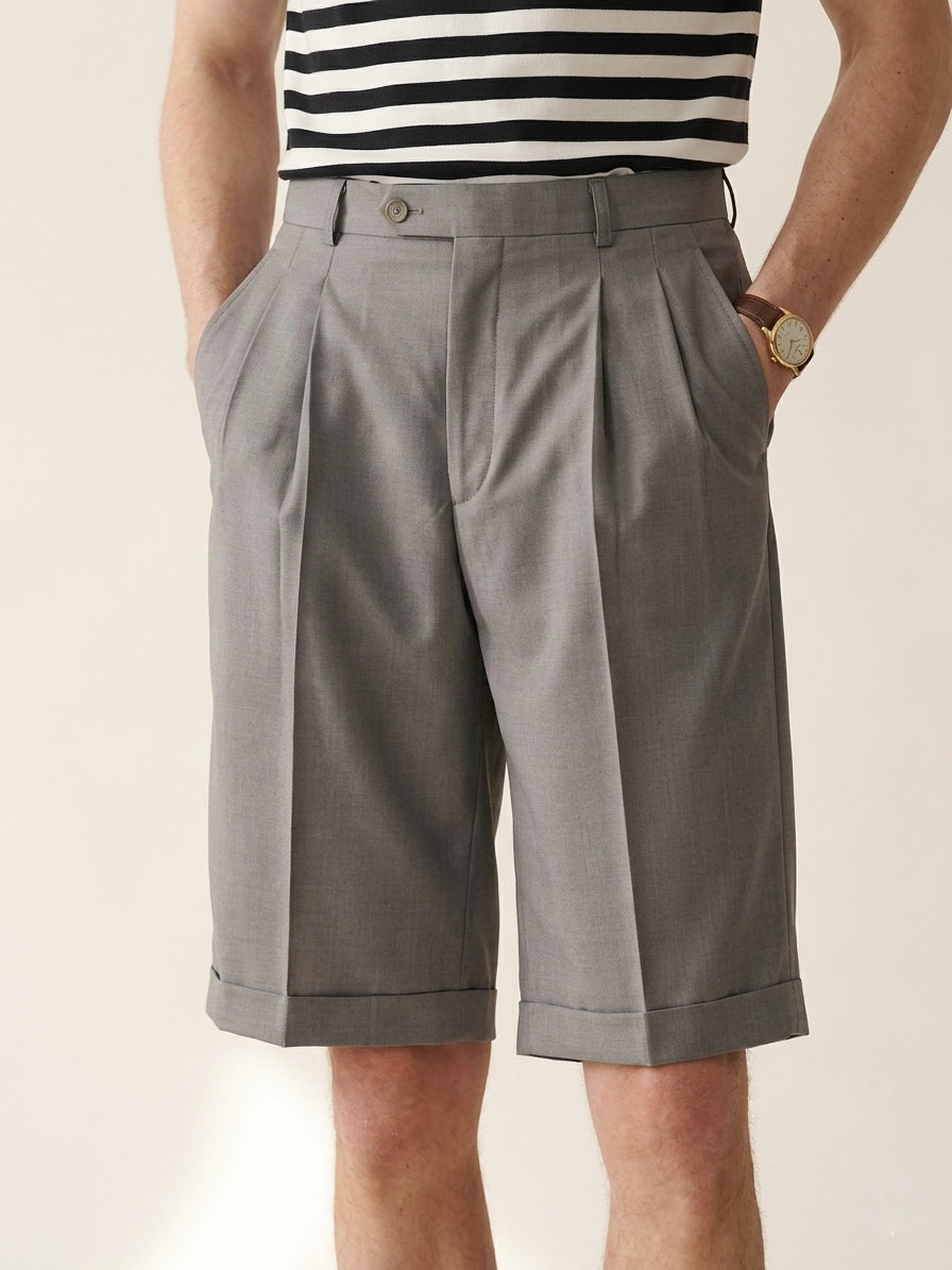 Light Gray Pleated