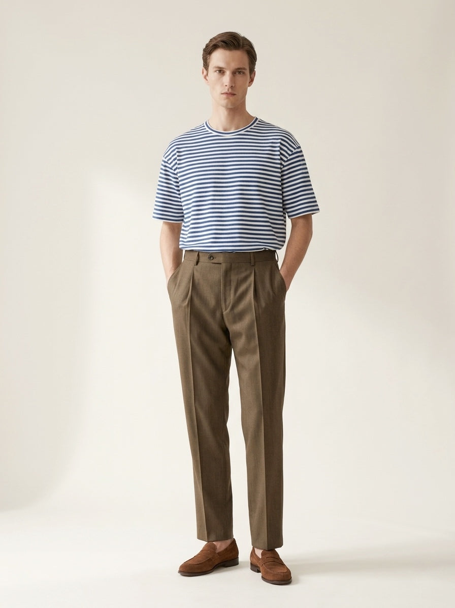 Classic Brown Pleated