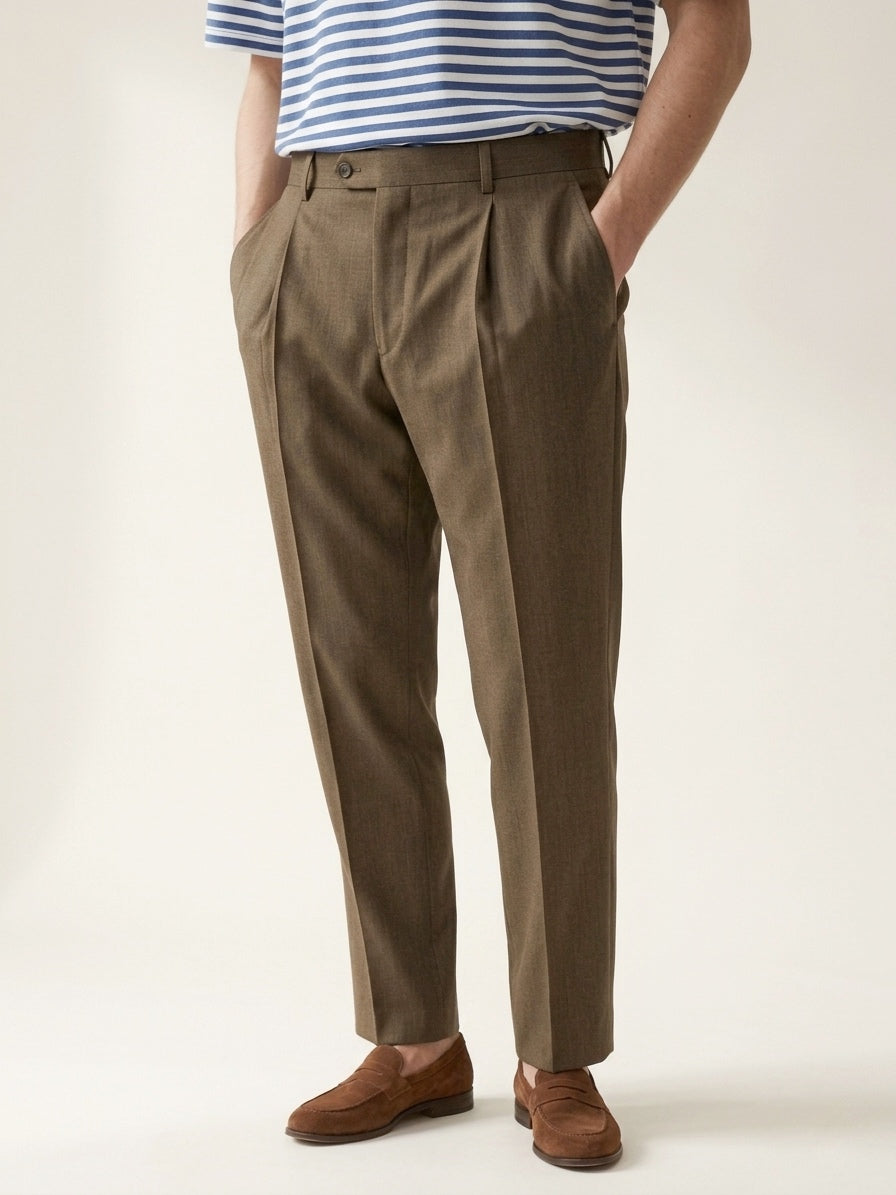 Classic Brown Pleated