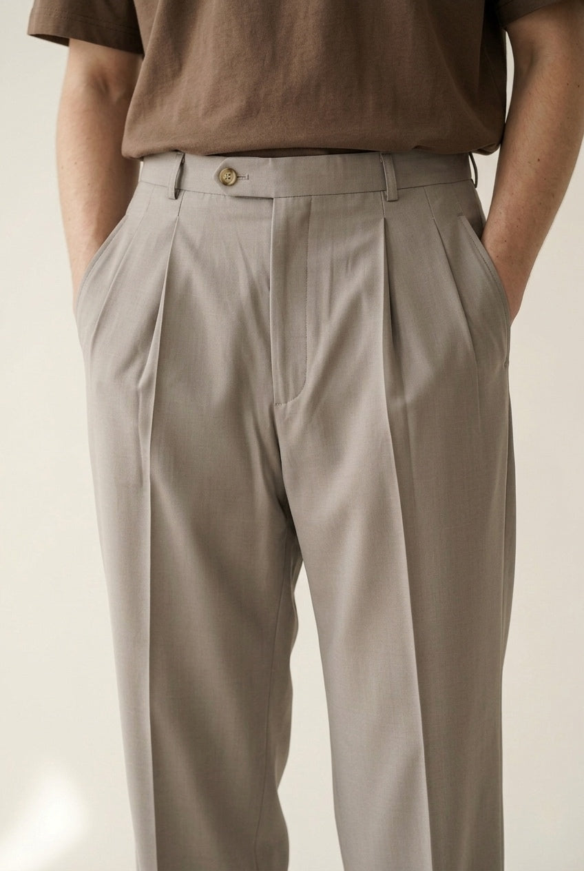 Sand Gray Pleated