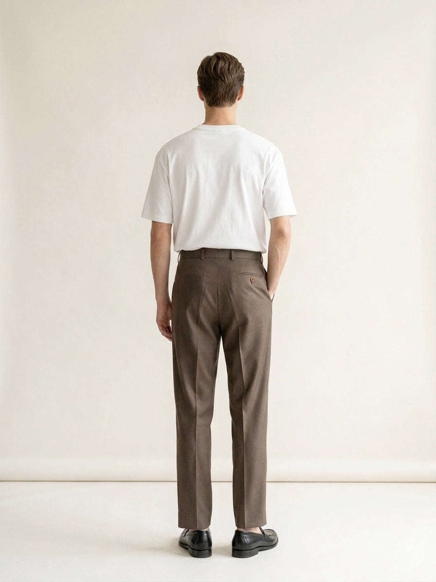 Mocha Brown Pleated