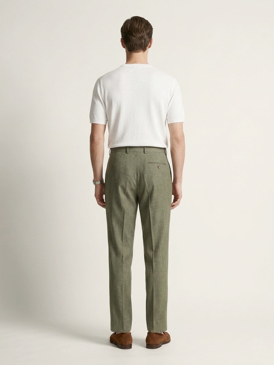 Olive Green Pleated