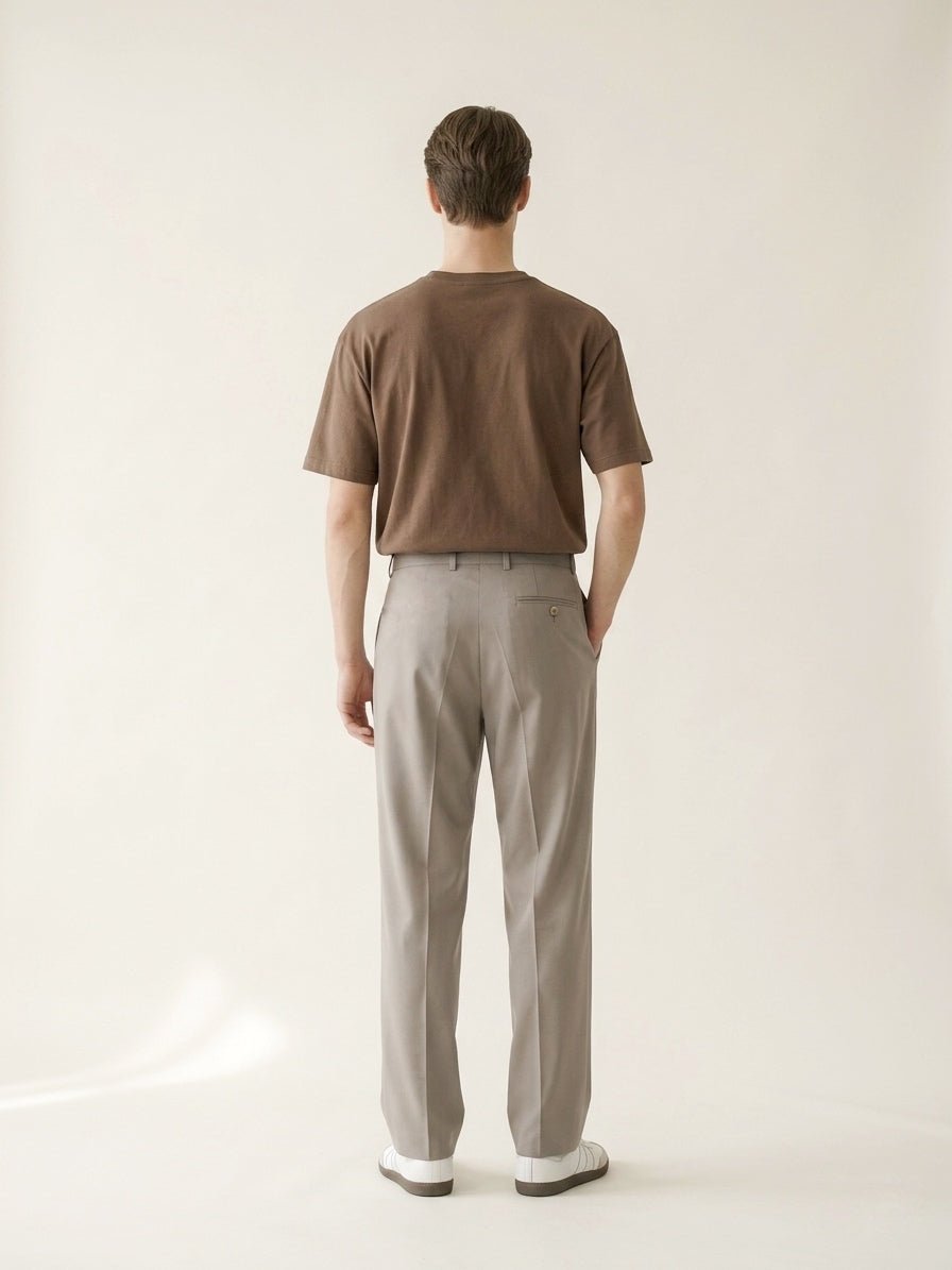 Sand Gray Pleated